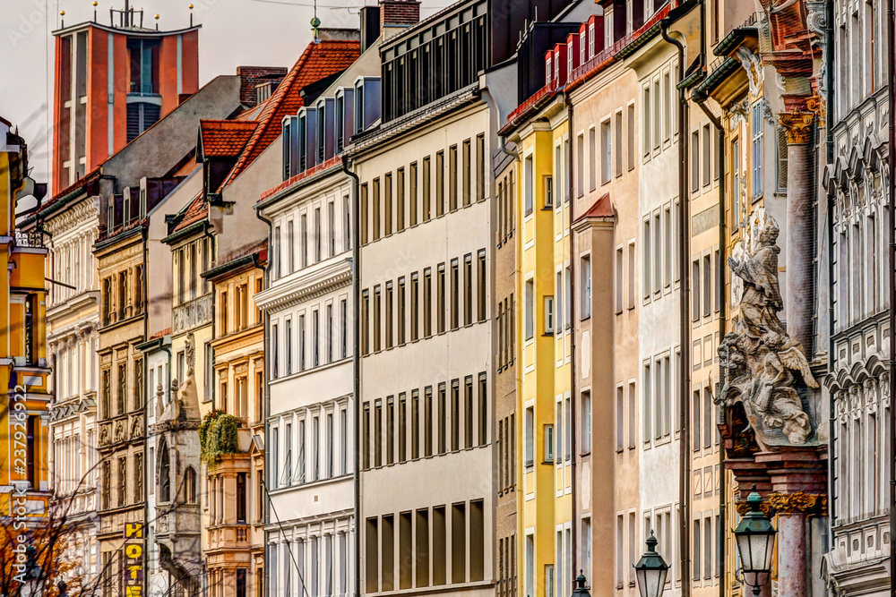 Fototapeta premium Buildings around Munich Germany