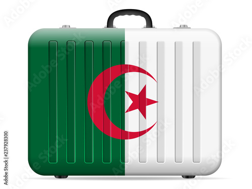 Algeria flag travel suitcase