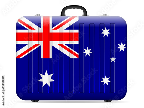 Australia flag travel suitcase