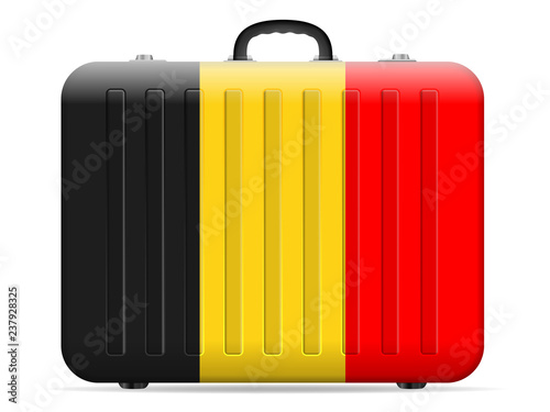 Belgium flag travel suitcase