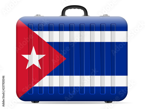 Cuba flag travel suitcase