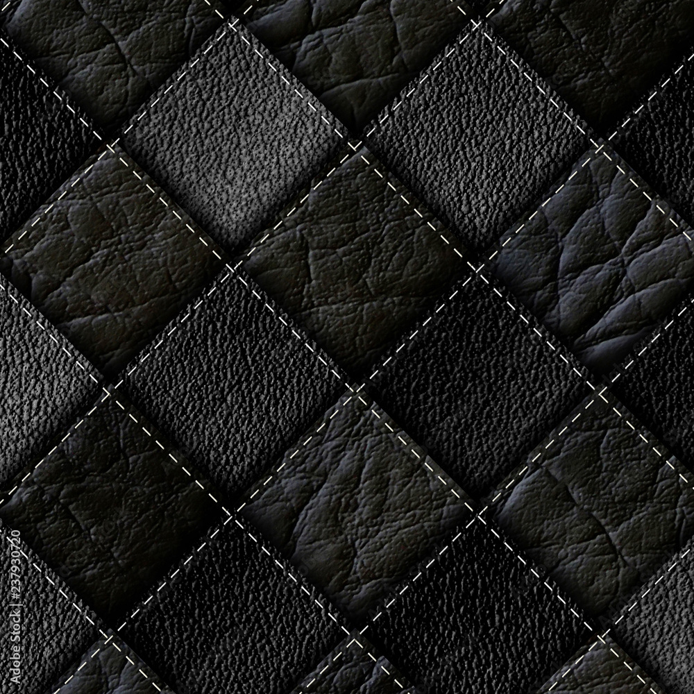 seamless leather patchwork background Stock Illustration | Adobe Stock