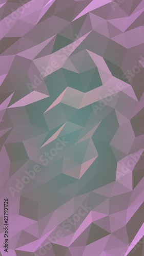 Abstract triangle geometrical purple background. Geometric origami style with gradient. 3D illustration