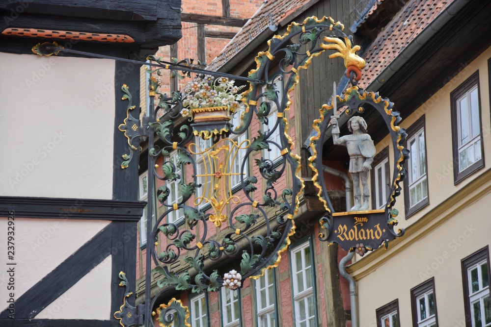 Obraz premium Quedlinburg, Welterbestadt, Sachsen-Anhalt, Deutschland