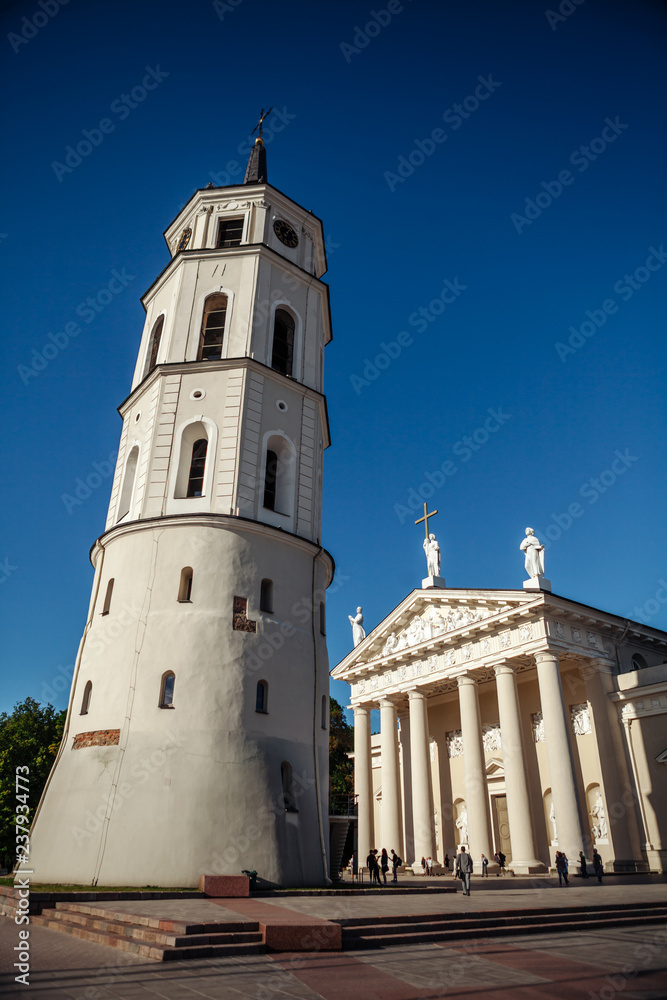 St. Stanislaus Cathedral on Cathedral Square in the historic part of the old city of Vilnius. Lithuania