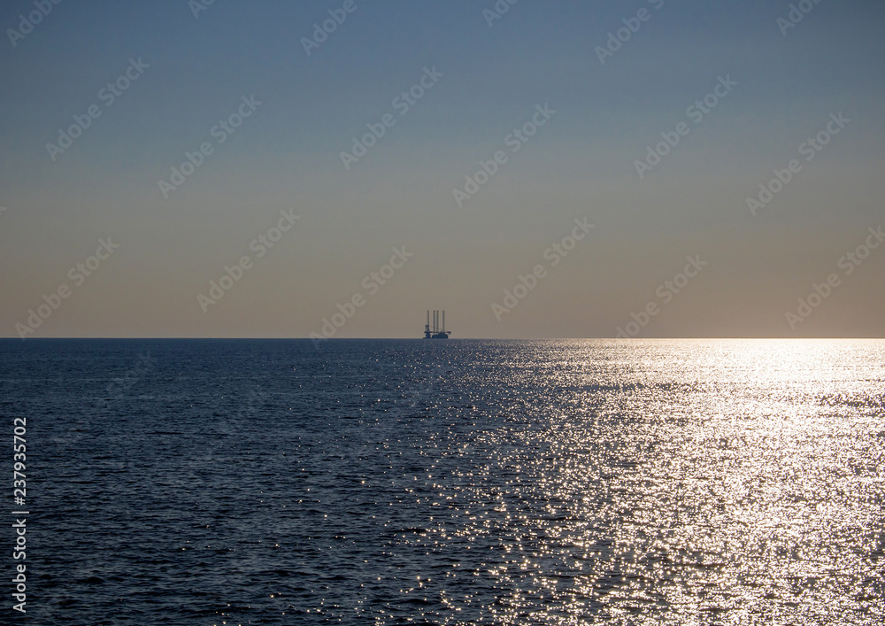 Oil platform in the sea Oil platform in the sea
