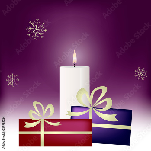 Christmas candles vector illustration