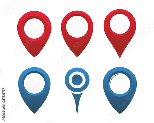 Map pin icon set flat design. Pin map place location icon set flat design for web and mobile application. Navigation pins collection