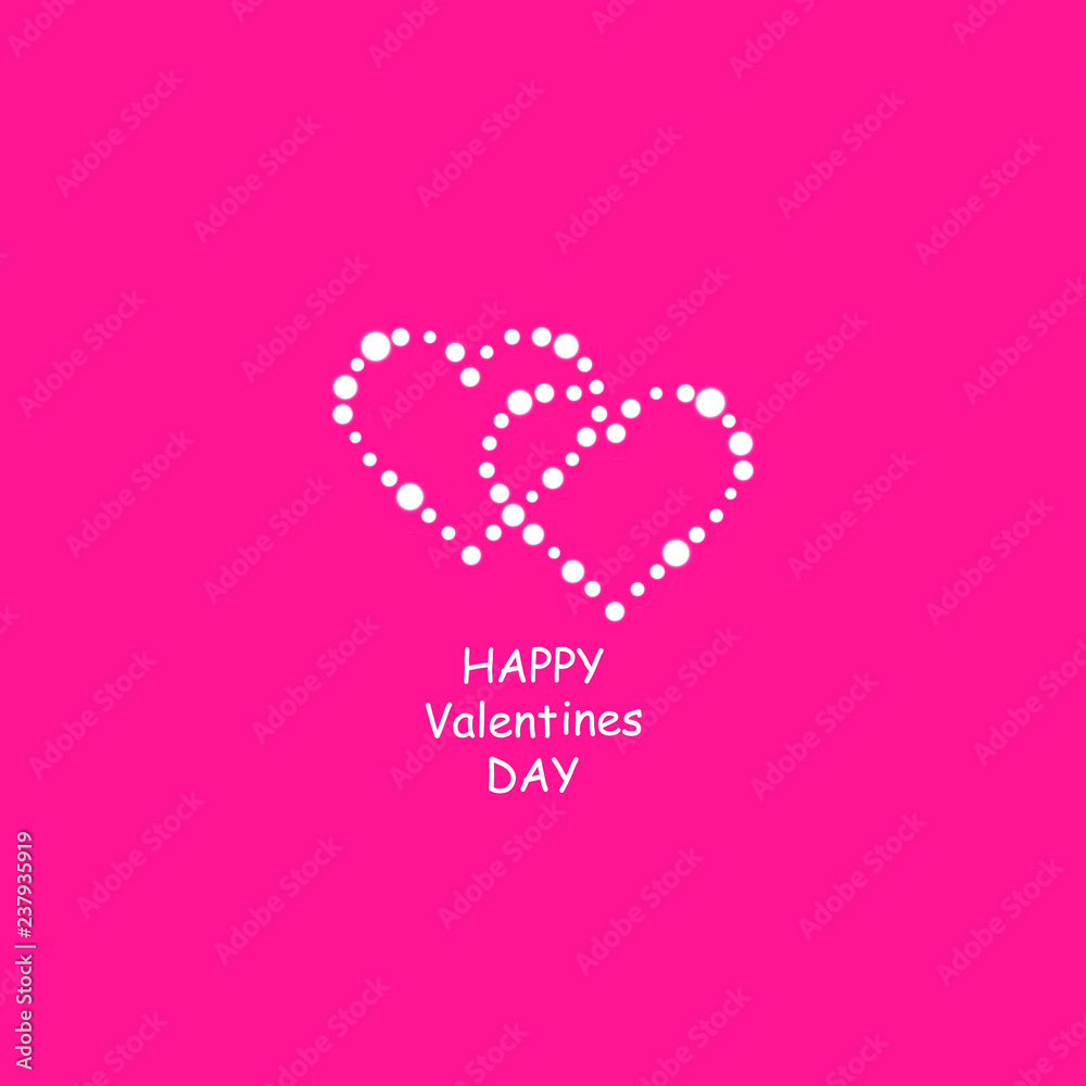 Heart of the lamps on a pink background. Valentines day card. Heart with inscription I Love You. Vector illustration Heart of the lamps on a pink background. Valentines day card. Heart with inscription I Love You. Vector illustration