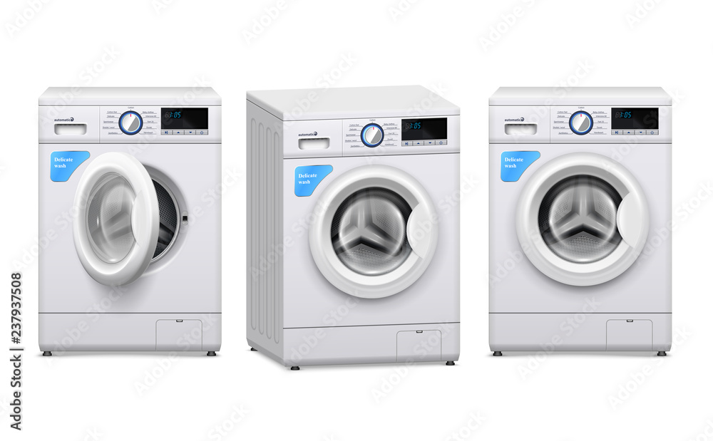 Washing Machine Realistic Set Washing Machine Realistic Set