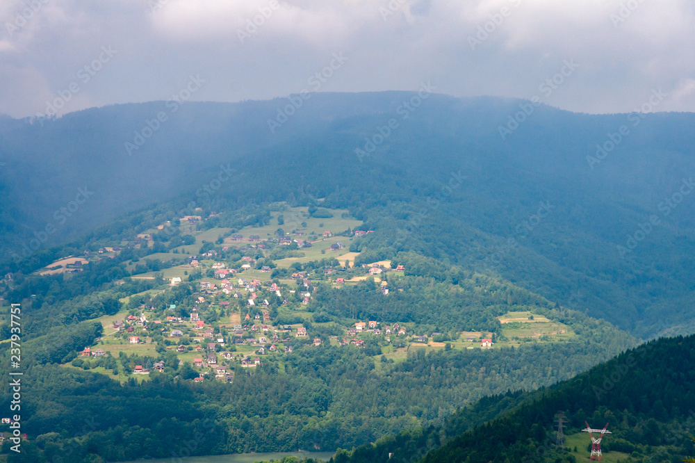 Mountain landscape near Zywiec