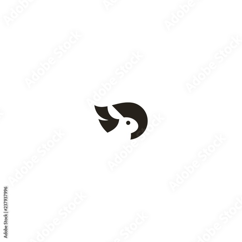 Rabbit Cute Silhouette Animal Illustration Vector Logo