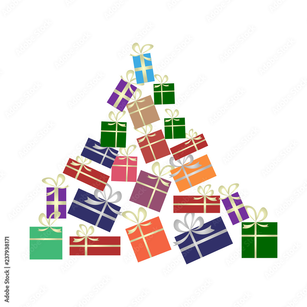  Heap of gifts vector illustration