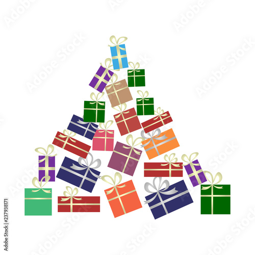  Heap of gifts vector illustration