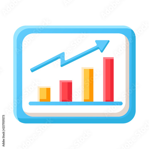 Marketing graph flat illustration