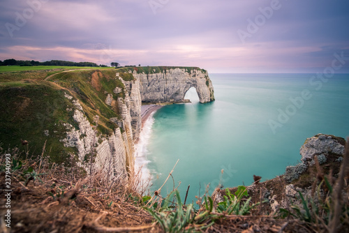 Etretat Normandy cliffs France falaise mer océan pont arche France