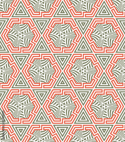 Seamless floral abstract geometric pattern background. Vintage flower wallpaper textile design. Modern trendy  illustration square composition