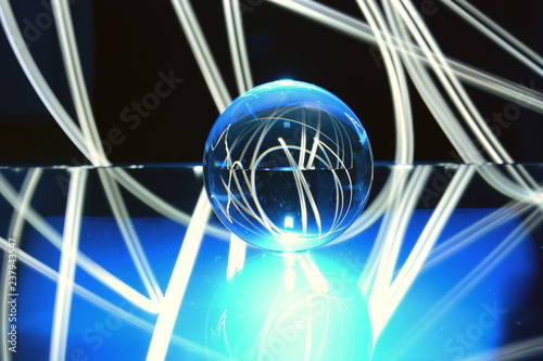 Glaskugel, Licht Kunst, Hintergrund, Licht © Andreas