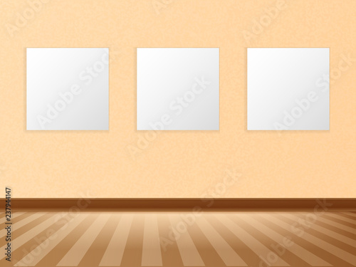 Empty white A4 sized vector paper frame mockup. Show your flyers, brochures, headlines etc with this highly detailed realistic design template element.
