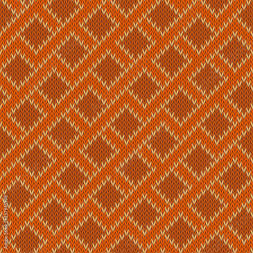 Zigzagging knitted wool seamless pattern