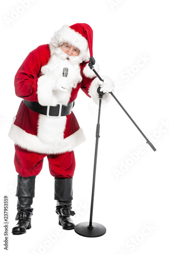 santa with microphone