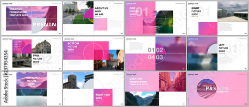 Minimal presentations design  portfolio vector templates with elements on white background. Multipurpose template for presentation slide  flyer leaflet  brochure cover  report  marketing  advertising.