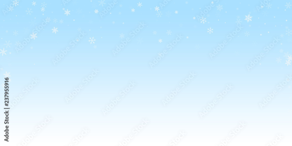 Sparse snowfall Christmas background. Subtle flyin Sparse snowfall Christmas background. Subtle flyin