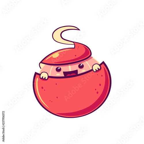 vector illustration of a mandarin