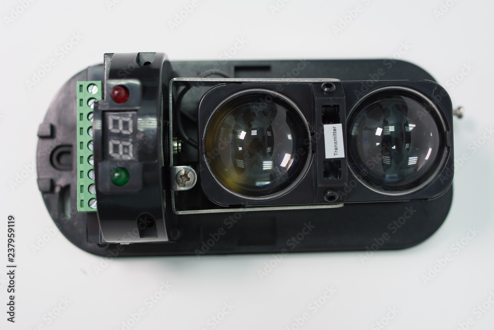 Obraz premium Camera for video surveillance systems on white background