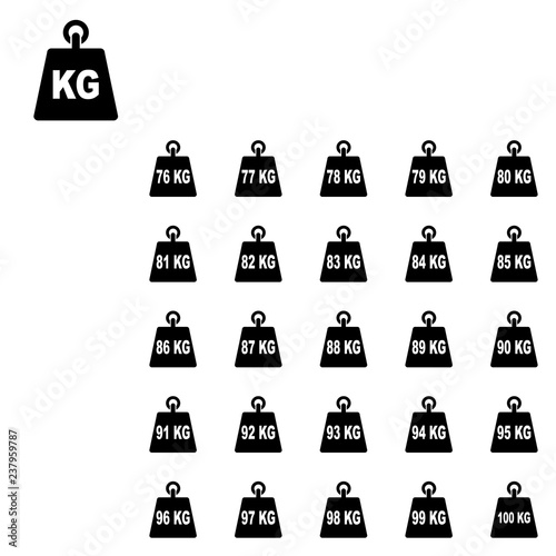 Weight kilogram icon - Vector
