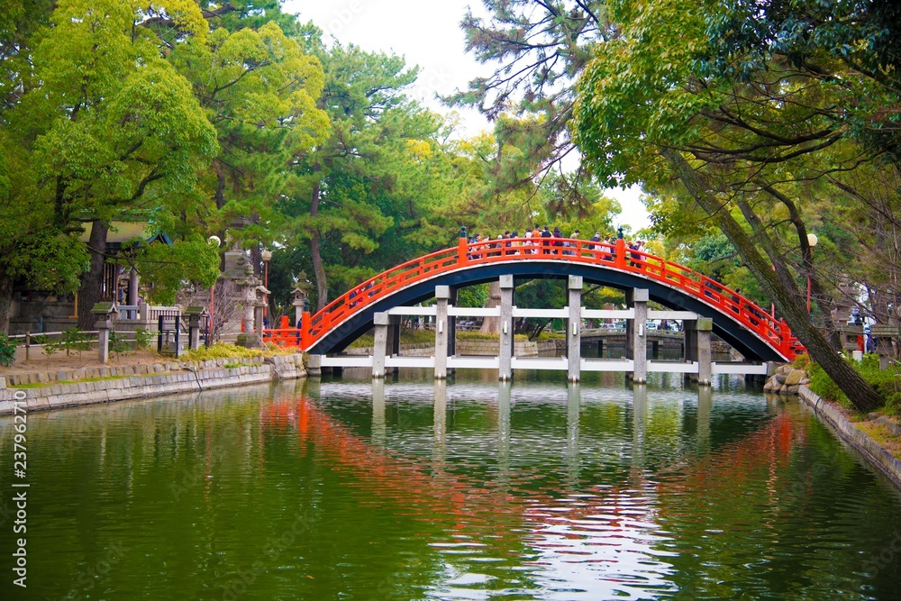Sumiyoshi Taisha in Osaka, Japan. Osaka is one of the important cities in Japan for cultures and business markets. Sumiyoshi Taisha in Osaka, Japan. Osaka is one of the important cities in Japan for cultures and business markets.