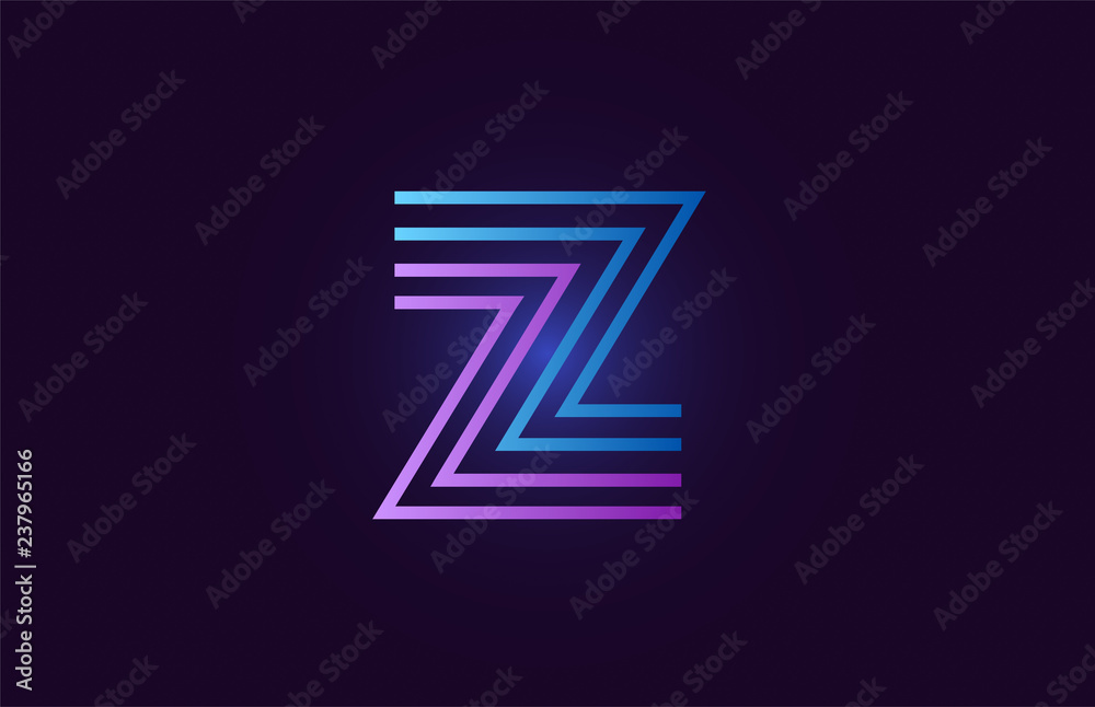 blue pink z gradient alphabet letter logo icon design blue pink z gradient alphabet letter logo icon design