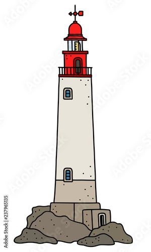 The funny old stone lighthouse