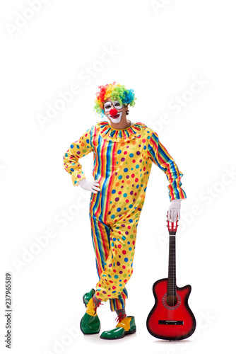 Obraz na płótnie Funny clown isolated on white background