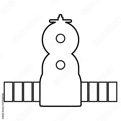 Spaceship icon on white.
