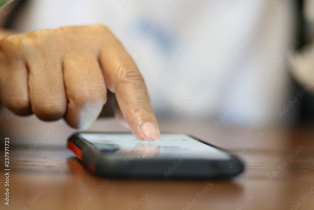 hand on phone hand on phone