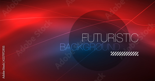 Neon glowing magic background, neon banner, night sky wallpaper. Magic light effect. Christmas abstract pattern.