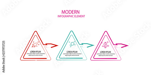 simple triangle infographic template
