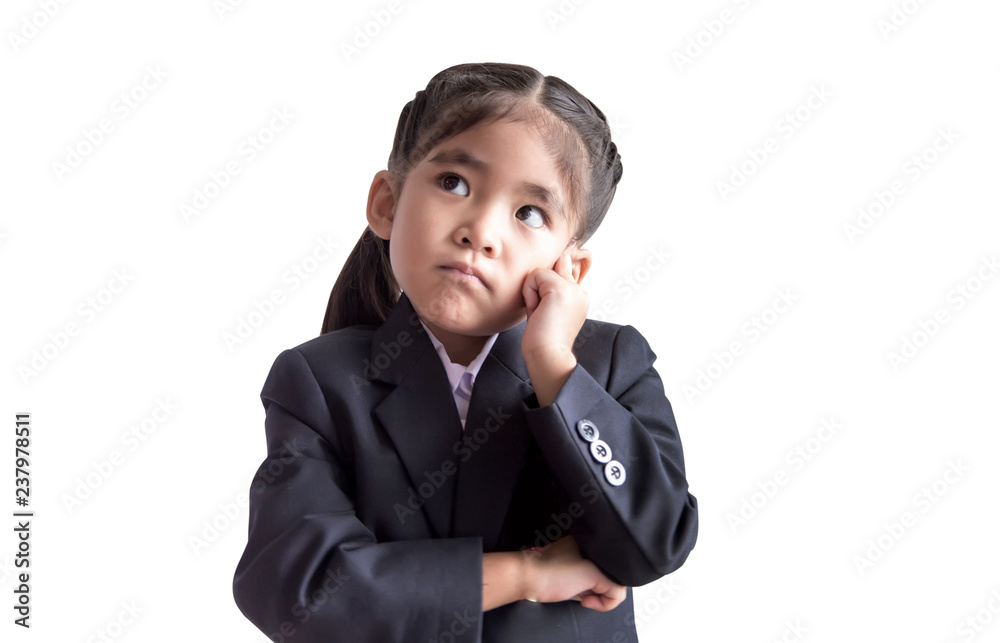asian kids model with business uniform in portrait model. asian kids model with business uniform in portrait model.