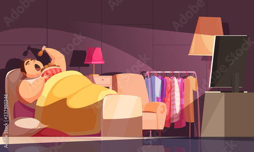 Gluttony Night Background Illustration