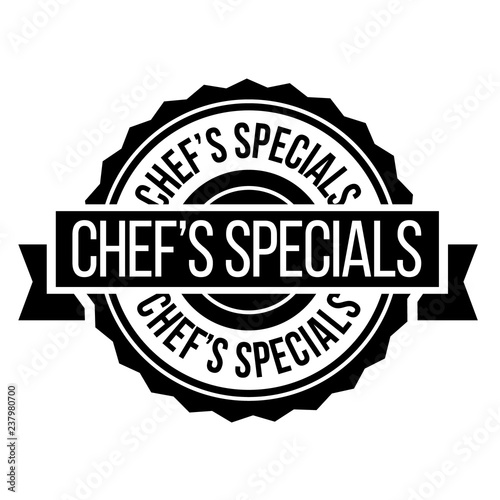 chef specials stamp on white