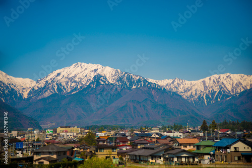 Japan Alps from Nagano side in Japan. Japan Alps is located between Nagano and Toyama prefectures. © J Photography