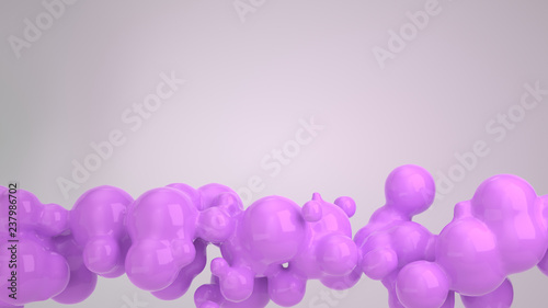 Fototapeta Naklejka Na Ścianę i Meble -  Abstract purple bubble from spherecial shapes