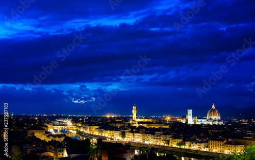 フィレンツェの夜景 ミケランジェロ広場から