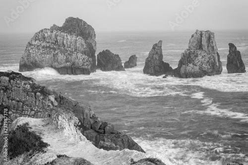 Landscape in the Urros de Liencres. Cantabria. Spain. photo