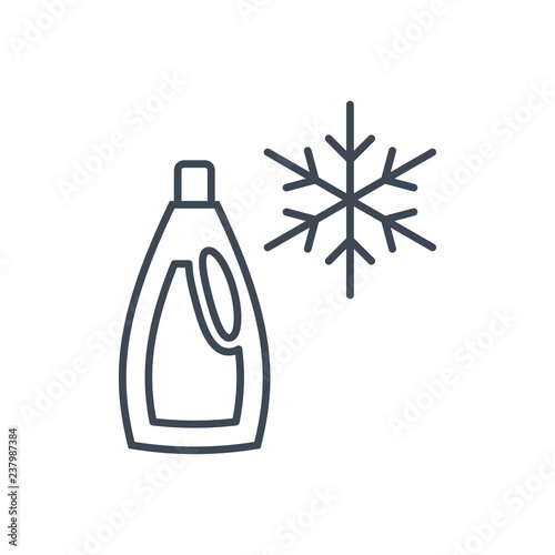 thin line icon laundry detergent, cleaner, conditioner