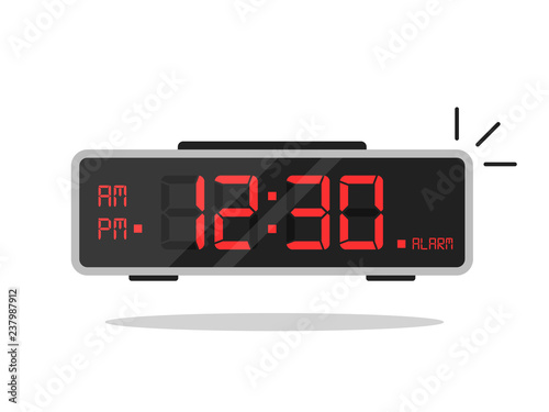 Digital Alarm Clock Icon Vector Illustration