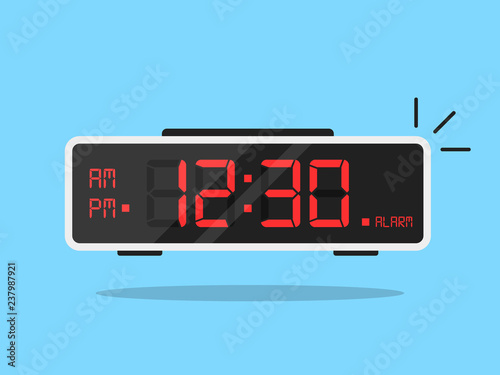 Digital Alarm Clock Icon Vector Illustration