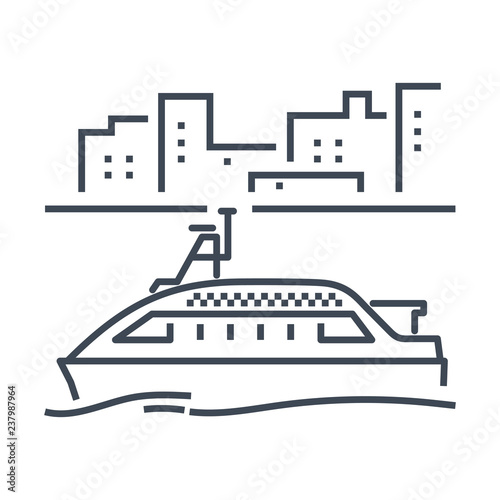 thin line icon water taxi
