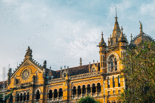 Chhatrapati Shivaji Maharaj Terminus, railway station in Mumbai, India photo